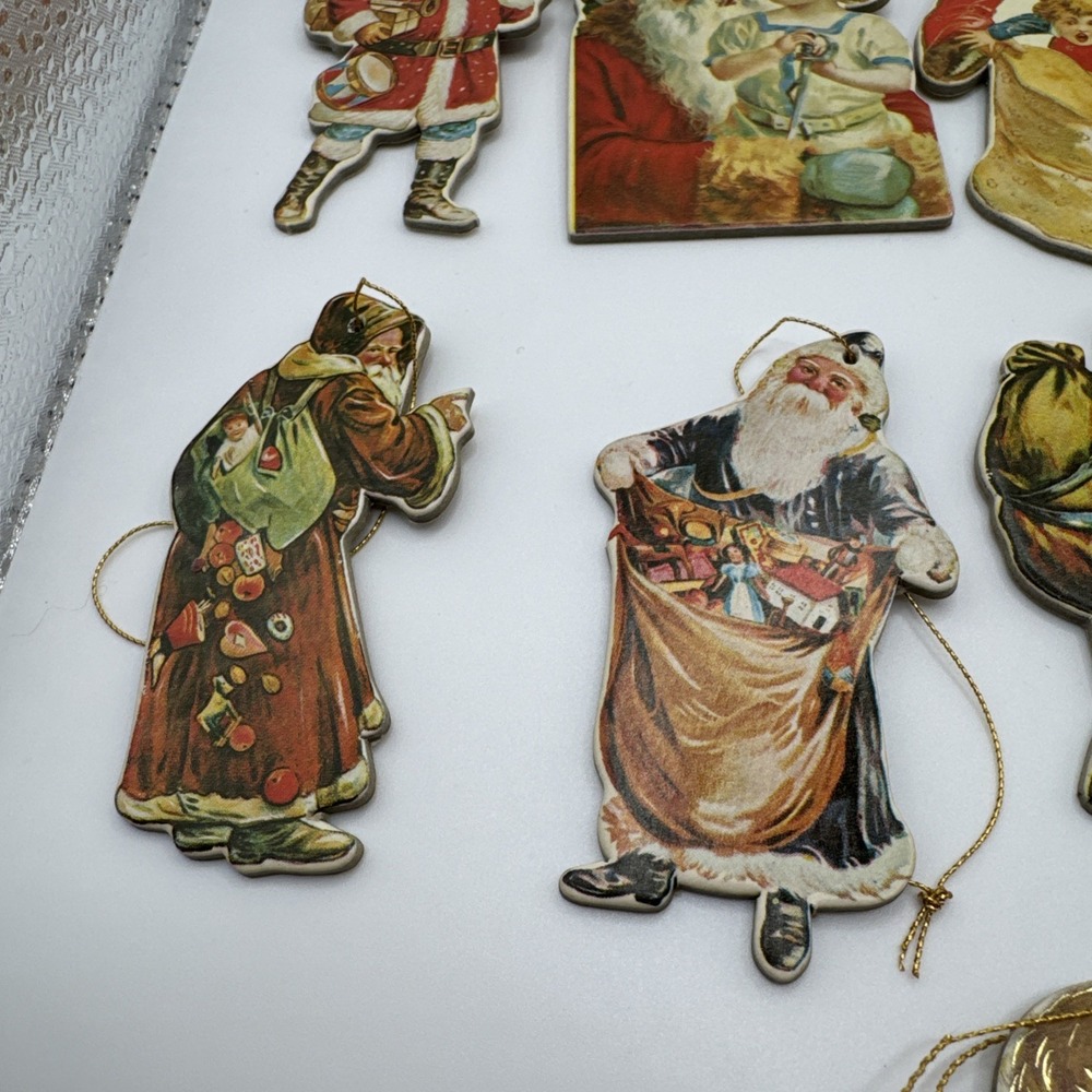 Set of 12 Merrimack Publishing 1977 & 1985 Victorian cutout cardboard ornaments - Picture 6 of 9